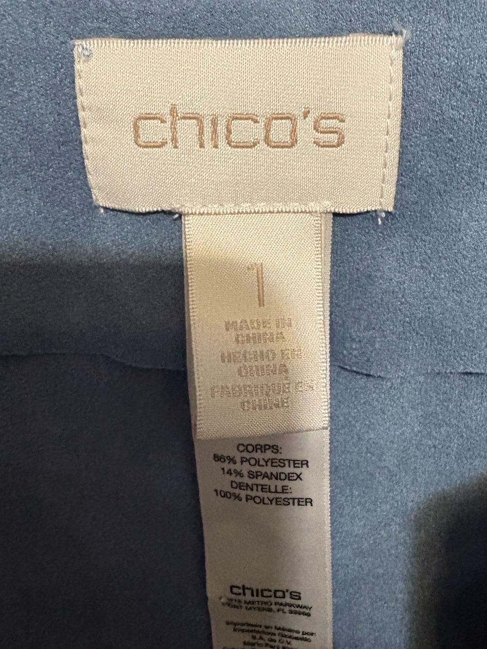 Chico's Light Blue Suede Fringe cardigan - Picture 4 of 6
